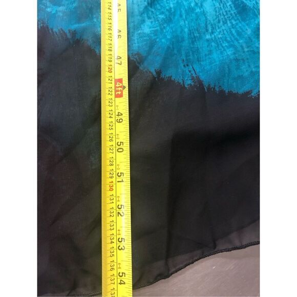 Gracila Women’s Blue Peacock Feather Design Long Tank SunDress Size 4X - Picture 8 of 8